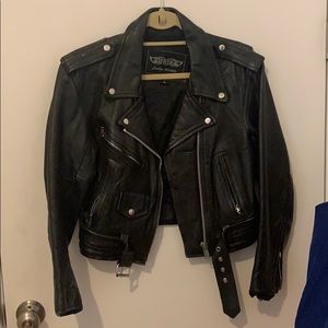 Vintage biker leather jacket